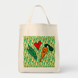 Carottes d'amour de pois, sac réutilisable