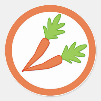 Carottes étiquettes autocollant cercle saveur
