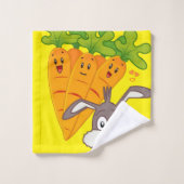 Carottes Lave-Mains Rabbit Serviettes de bain (Gant de toilette)