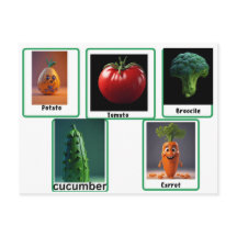 Carottes, Lecture de légumes, Cartes de poche pour