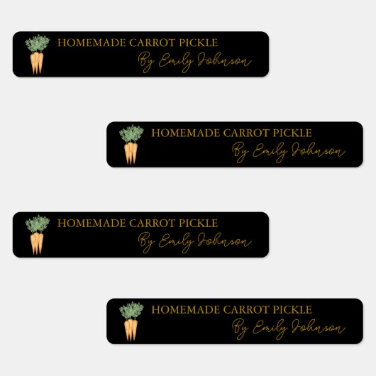 Carottes maison chiche Étiquette mince (Groupe)