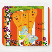 Carottes Papillon Stripe Souris Pad! Tapis de sour (Devant)
