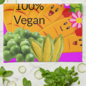 Carottes Pois 100% Vegan Cuisine Serviette main (Plié)
