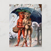 Carottes victoriennes dans la carte postale pluie  (Devant)
