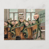 Carottes Vintage dans une carte postale scolaire  (Devant)