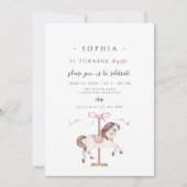 Carousel Birthday Invitation Kaart (Voorkant)