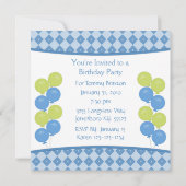 Carousel Birthday Party Invitation Kaart (Achterkant)