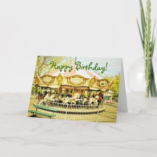 Carousel Carte de voeux d'anniversaire (Devant)