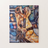 Carousel Cheval Head Art Puzzle (Vertical)