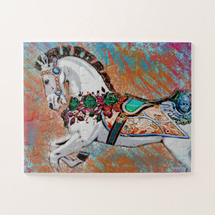 Carousel Cheval Jigsaw Puzzle Joyeux coloré