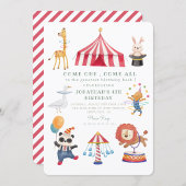 Carousel Cirque Carnaval Anniversaire Invitation