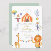 Carousel Cirque Carnaval Anniversaire Invitation