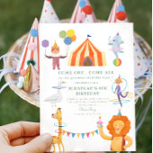 Carousel Cirque Carnaval Anniversaire Invitation