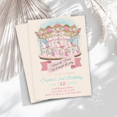 Carousel Cirque Carnaval Anniversaire Invitation