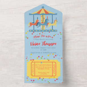 Carousel Cirque Invitation d'anniversaire