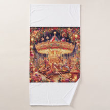 'Carousel de Noël Joy Serviette de bain