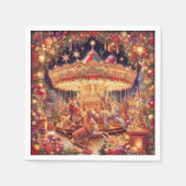 Carousel de Noël Serviettes en papier Joy' ! (Devant)