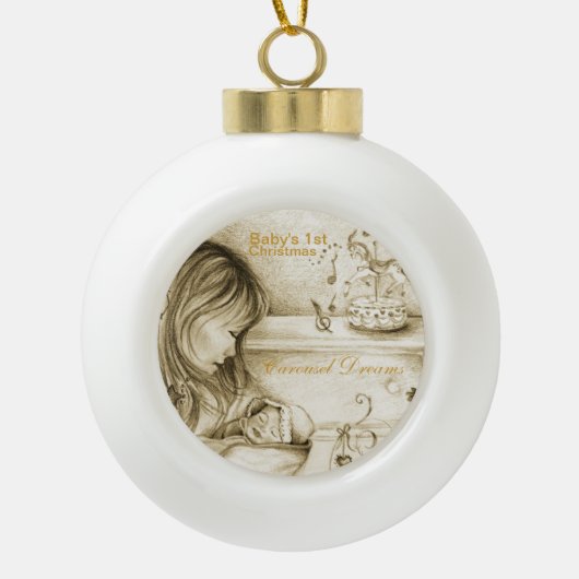 Carousel Dreams Ceramic Ornament (Voorkant)