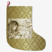  Carousel Dreams Gold Damask Grote Kerstsok (Voorkant)