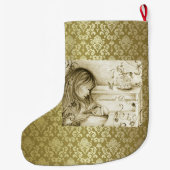 Carousel Dreams Gold Damask Grote Kerstsok (Achterkant)