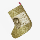  Carousel Dreams Gold Damask Grote Kerstsok (Achterkant (Hangend))