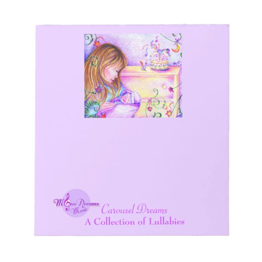 Carousel Dreams Jolie Bloc-notes pourpre (Devant)