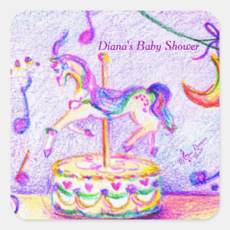 Carousel Dreams Petits Stickers Carrés