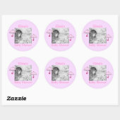 Carousel Dreams Stickers ronds Parapluies Roses (Feuille)