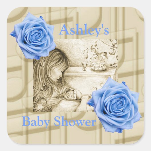 Carousel Dreams Stickers Roses bleus et Carrés de (Devant)