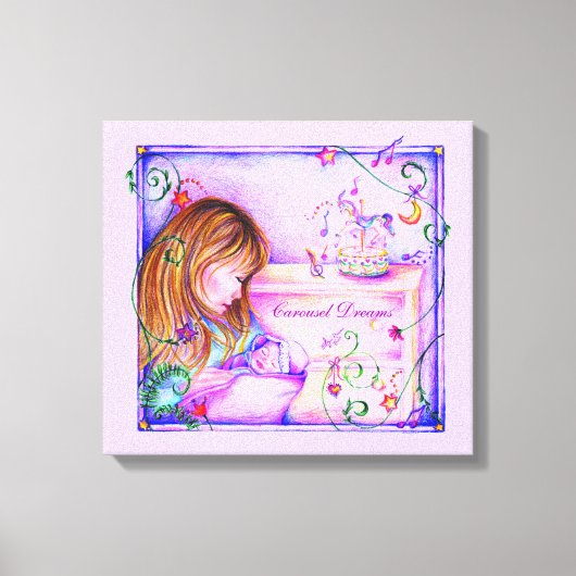 Carousel Dreams Stretched Canvas Print (Voorkant)