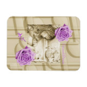 Carousel Dreams Vintage Purple Rose Magnet photo (Horizontal)