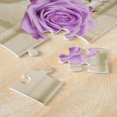 Carousel Dreams Vintage Purple Rose Photo Puzzle (Côté)