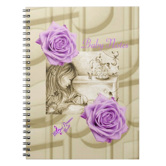 Carousel Dreams Violet Roses & Carnet de musique (Devant)