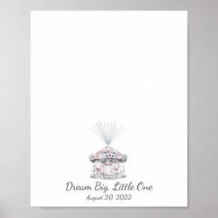 Carousel Fingerprint Guest Book Poster