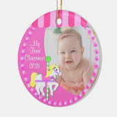 Carousel First Kerstmis Keramisch Ornament (Links)