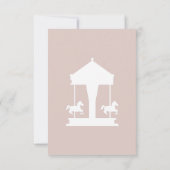 Carousel Floral Soft Pink Birthday Bedankkaart (Achterkant)