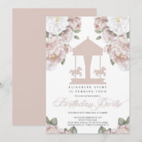 Carousel Floral Soft Pink Birthday