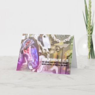 CAROUSEL GALLOP WENSKAART BEDANKKAART