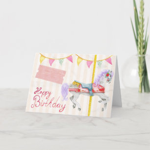 Carousel Happy Birthday Kaart