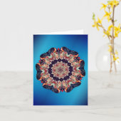 Carousel Horse Abstract Art Note Kaart (Gele Bloem)