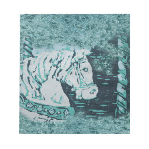 Carousel Horse Aquamarine Notitieblok