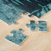 Carousel Horse Aquamarine Puzzle - Jigzaag Legpuzzel (Zijkant)