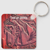 Carousel Horse Art, gepersonaliseerd Sleutelhanger (Achterkant)
