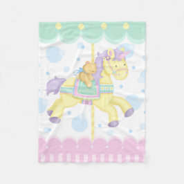 Carousel Horse Baby Blanket Fleece Deken