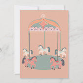 Carousel Horse Go Round First Birthday Invitation (Dos)