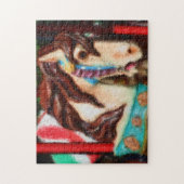 Carousel Horse Impressionist Painting Legpuzzel (Verticaal)