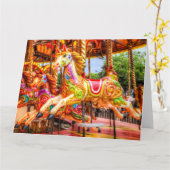 Carousel Horse Kaart (Gele Bloem)