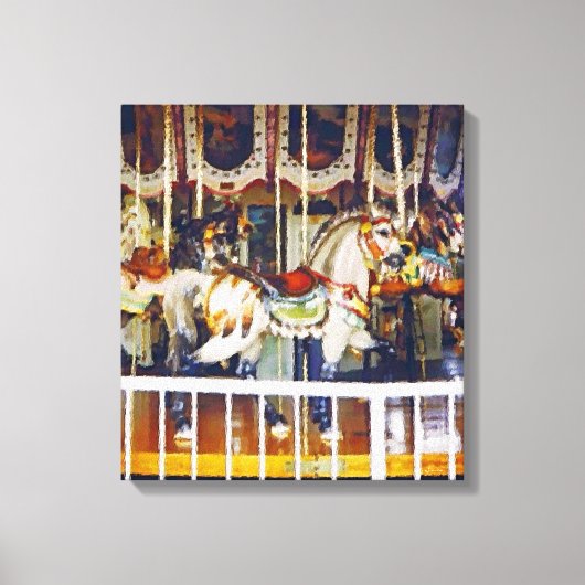 Carousel Horse op Canvas (Voorkant)