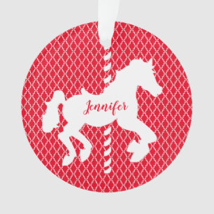 Carousel Horse Pattern Your ColorsOrnament Ornament