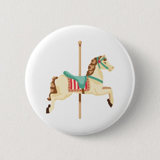 Carousel Horse Ronde Button 5,7 Cm (Voorkant)